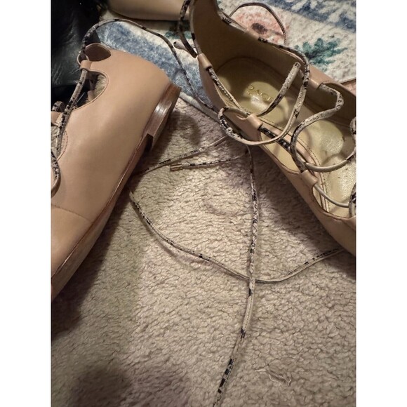 Coach tall tie nude snake print pointed toe flat size 7.5 - Picture 7 of 8